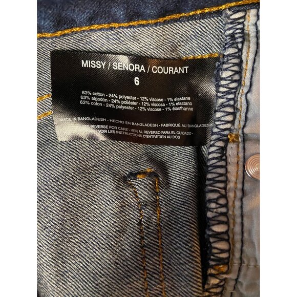 Nine West Womens Jeans Size 6 Chrystie Capri Denim Dark Blue Mid Rise - Picture 7 of 8